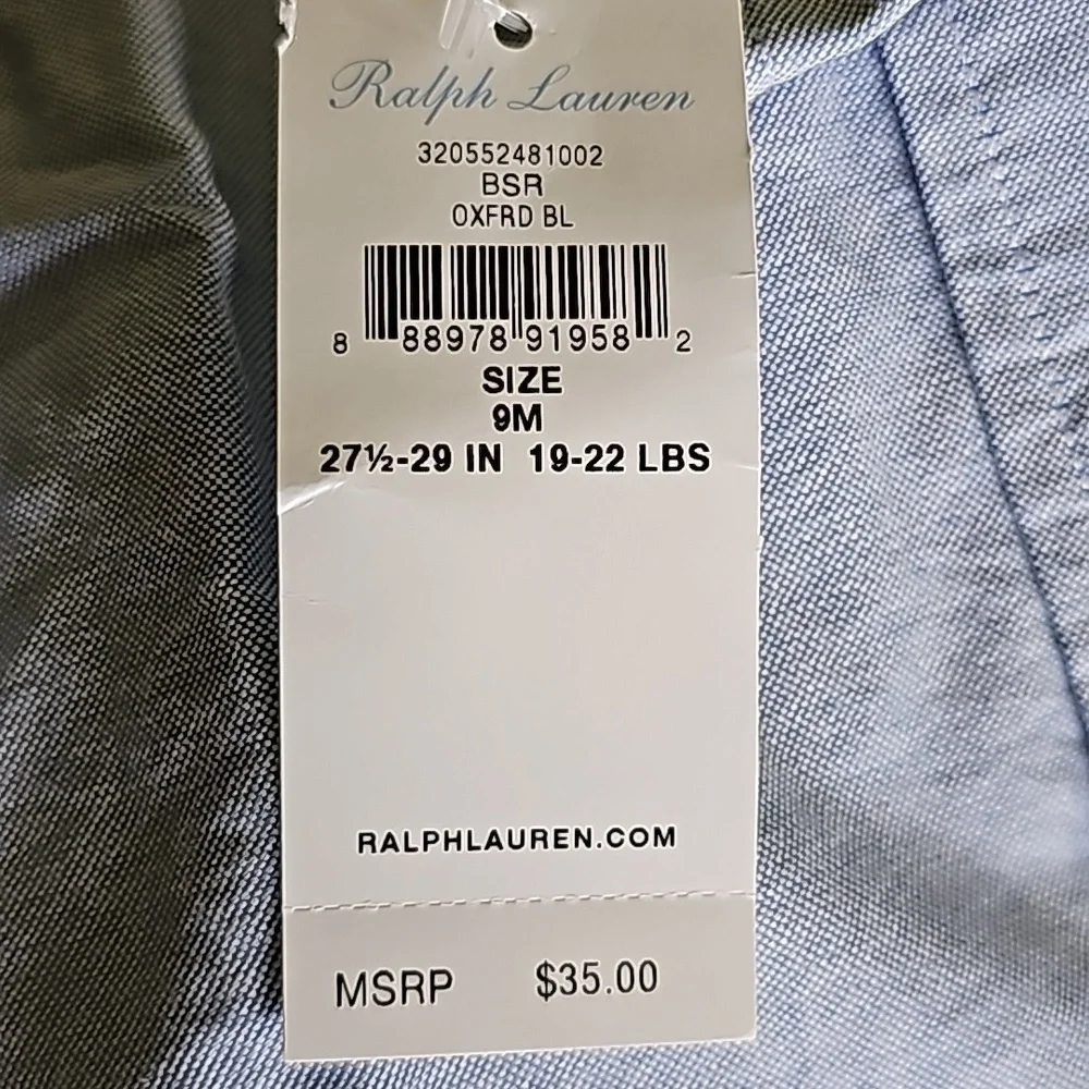 RALPH lauren boys button-down shirt
